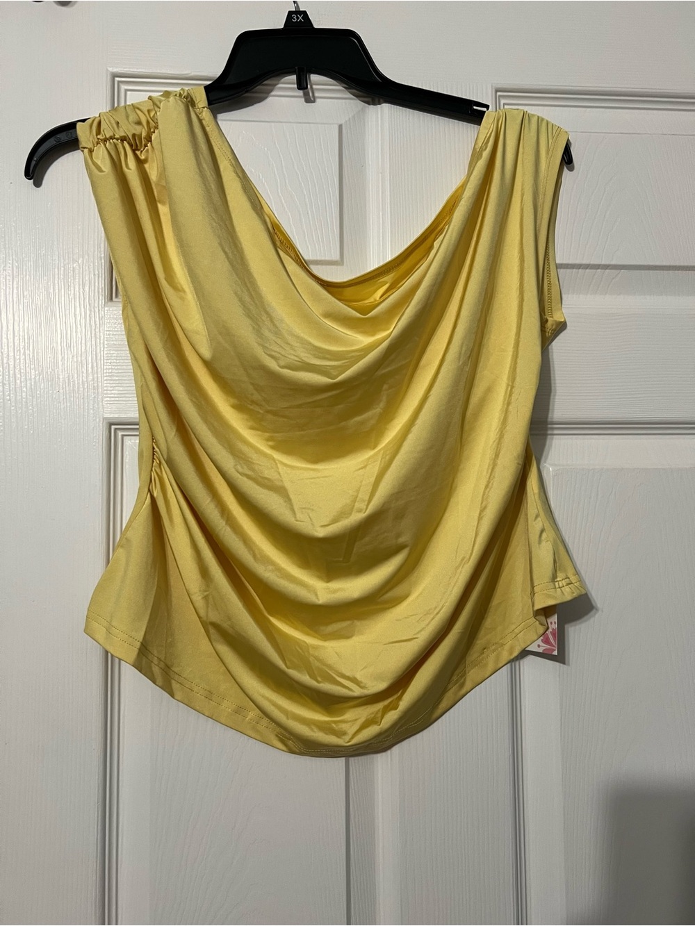 SHEIN Yellow Draped Cowl Neck Camisole